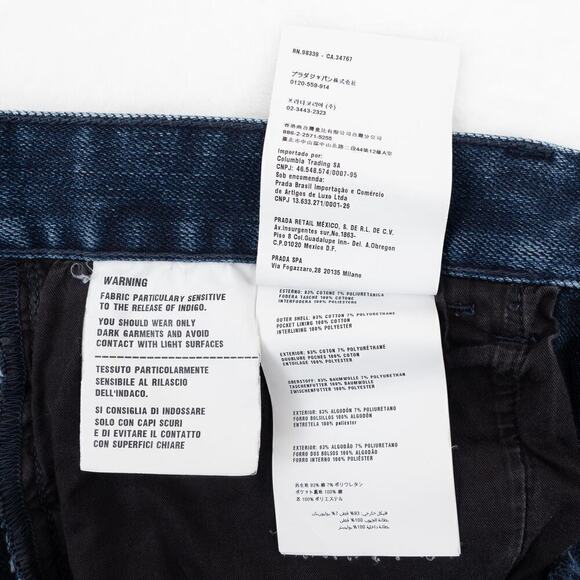 Prada Tight Fit Stretch Denim Jeans Men's 32 Blue - Picture 6 of 10